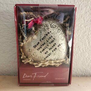 VGUC Demdaco Dear Friend Chosen Family Christmas Ornament - Gold Heart w/ Box
